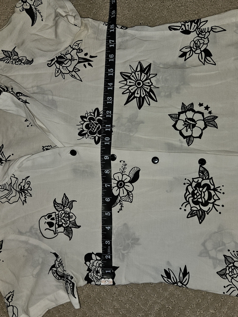 Women's Roses On Your Grave Button-Down - Picture 9 of 9